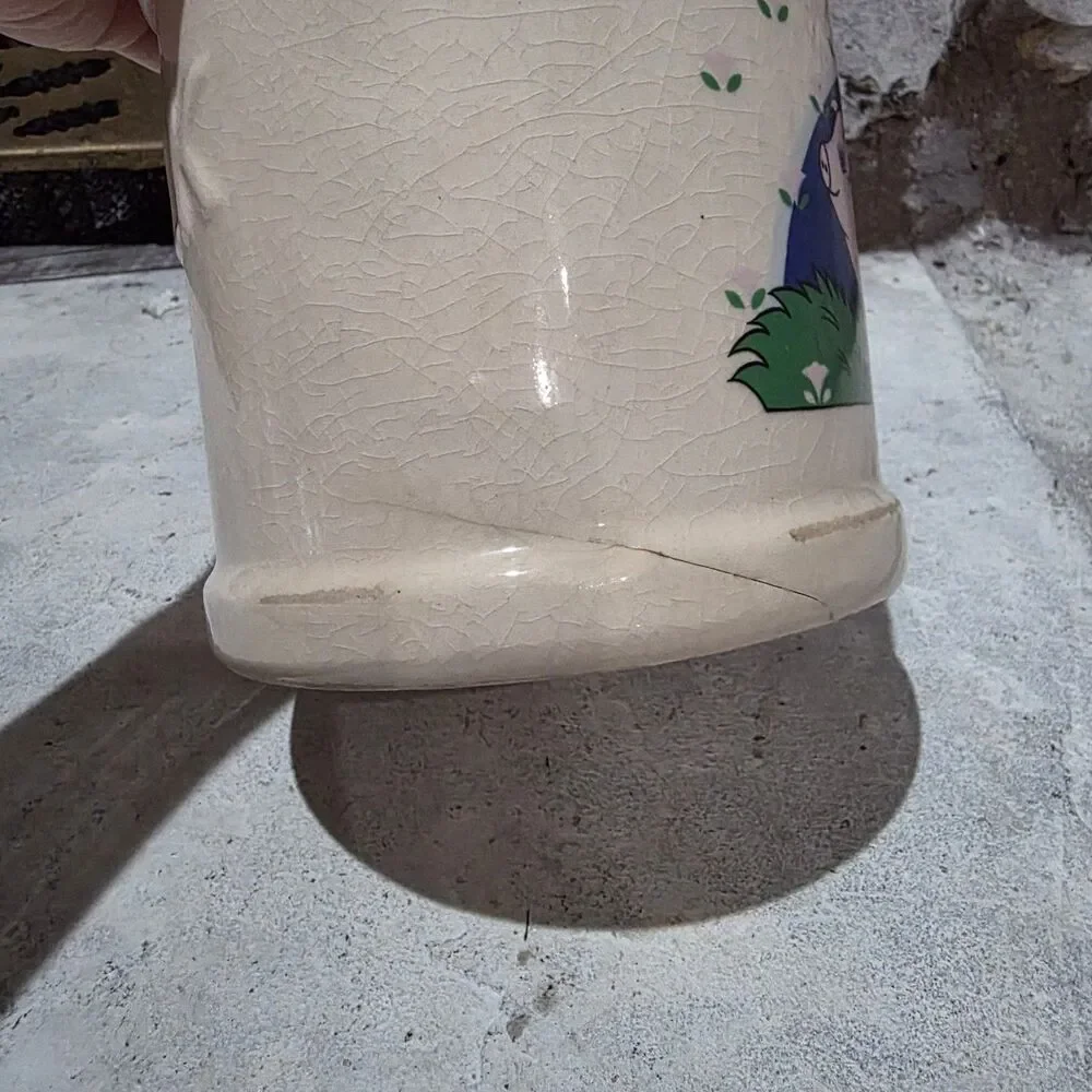 Vintage Milk Cottagecore Ceramic Milk Vase Utensils Holder Pink Pig Kitchen